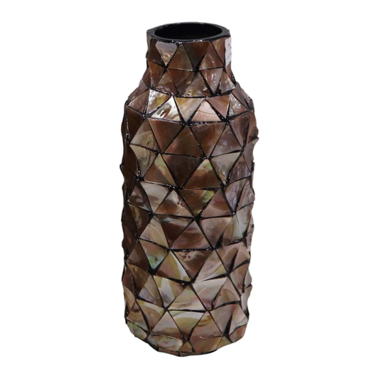 20" Brown Mosaic Vase