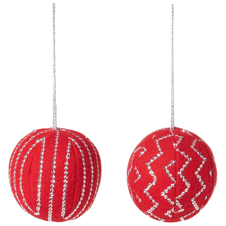 Felt Red Ball Jingle Bell