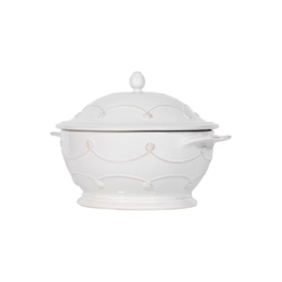 Berry & Thread 10" Casserole with Lid Whitewash