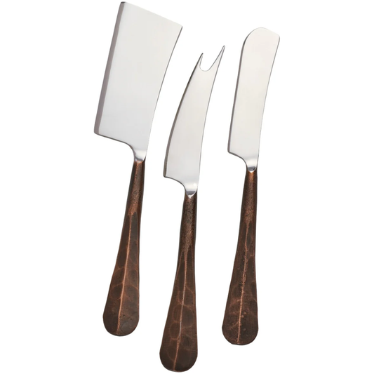 Woodbury Copper Cheese Knife Set