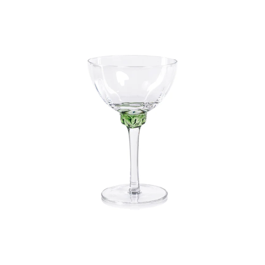 Colette Optic Martini / Cocktail Glass -Verdant Green