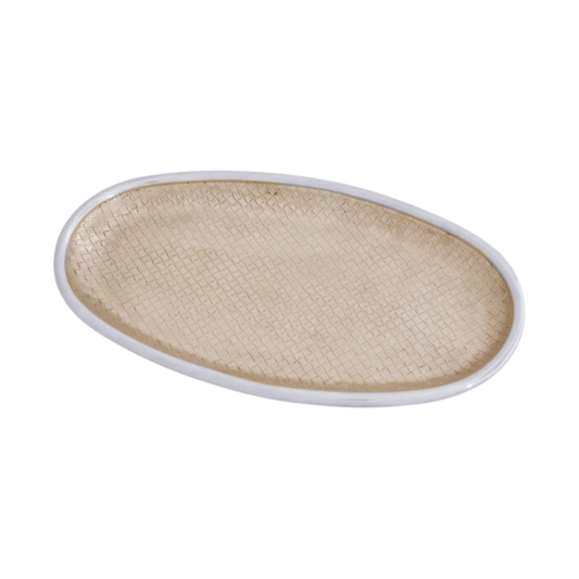 Sierra Modern Nassau Oval Platter Gold